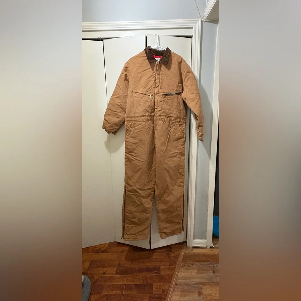 Men's Brown Workwear Coverall - Picture 1 of 16